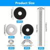 2Pcs Heavy-Duty SS Toilet Screws – Long Nut, Rubber Gaskets, Waterproof for Seat & Tank