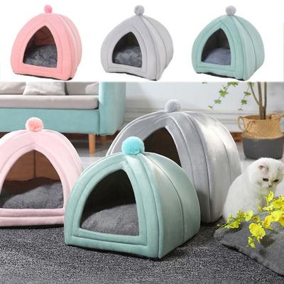 Warme halbgeschlossene Katzenvilla Bequemes warmes Hundezelt Winterkatzenhütte Herbst