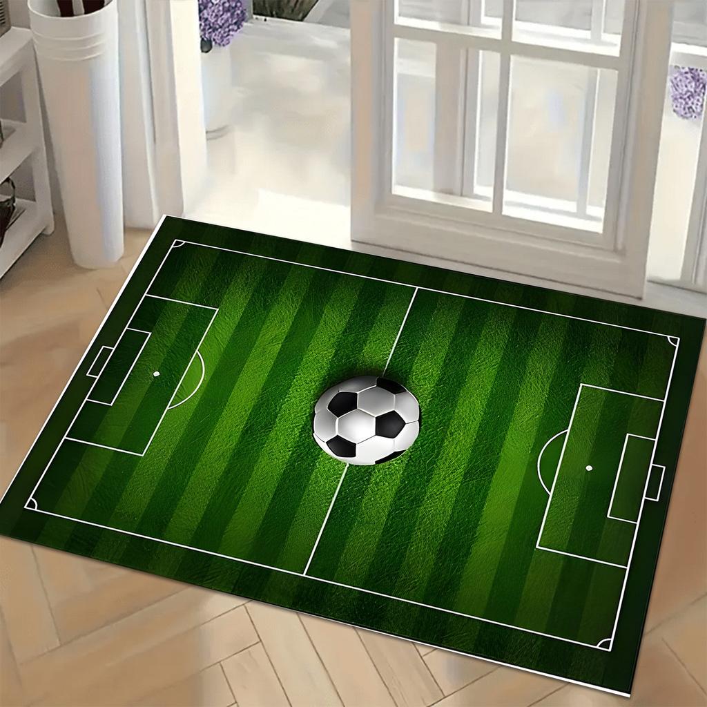 Football Field Design Entrance Doormat Decor Kitchen Corridor Balcony Rugs Bedroom Bedside Foot Mat Bath Anti-slip Mat Decor