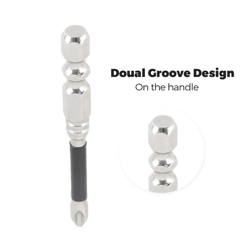 Magnetic Screwdriver Bit Set Steel 1/4inch Shank Electric Screwdriver Bit Crossed Head Impact Screw Driver Bit