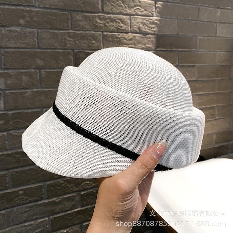 New woven summer cap children's fashion riding shade equestrian hat versatile knitted sun hat