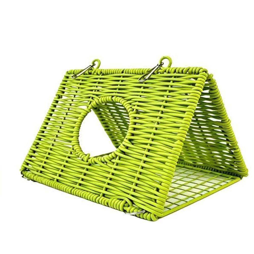 

Triangular Reptile Hanging Hideout Breathable Bird Sleeping Nest Pet Sleeping House Bird Reptile S зелёный