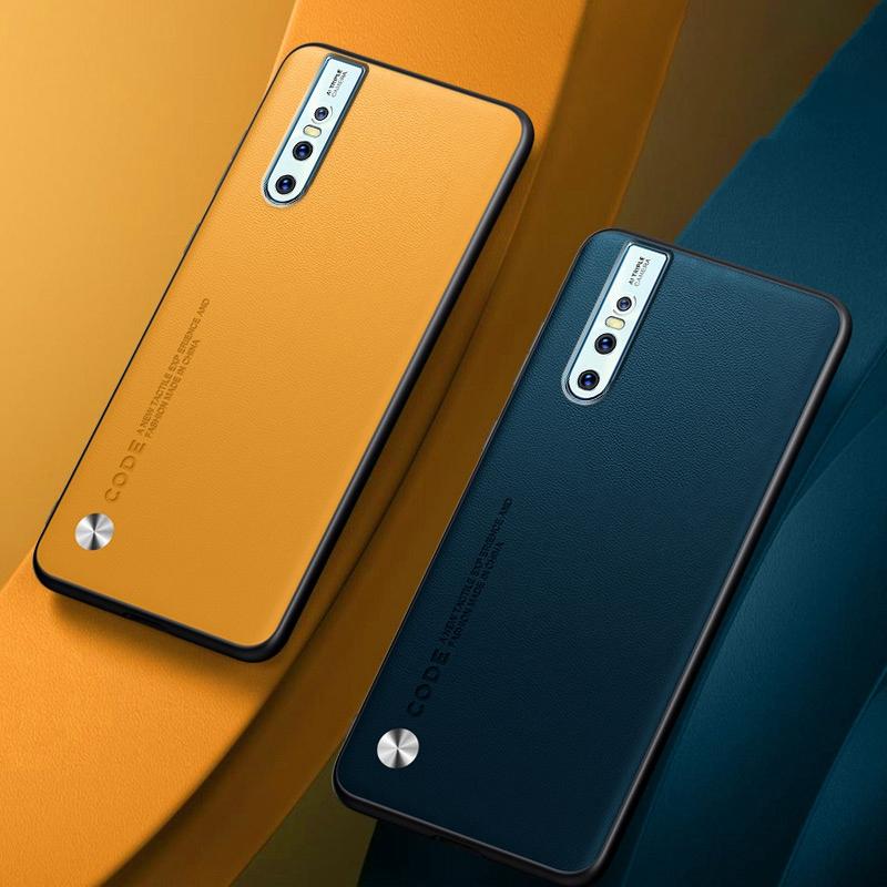 Luxus PU Lederhülle Für Vivo V15 Pro Rückseite Matte Silikon Stoßfester Schutz Handyhülle Für Vivo V15 V15Pro Coque