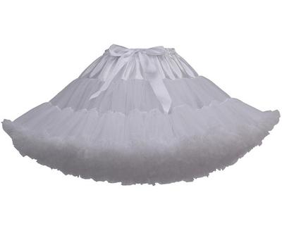 Kuroobaa Voluminöses Tutu Tüll Flauschiger 40cm Rock, Petticoat, Reifrock, (Weiß)