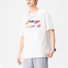 Li Ning Logo Letter Round Neck Loose Short Sleeve T-Shirt Men Tops White AHSU831-2