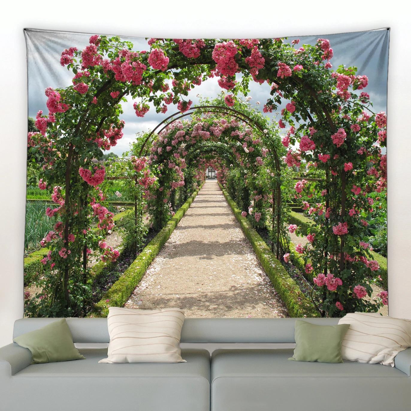 

Park Flower Decorative Tapestry Home Wall Living Room Office Decorative Tapestry 74x94cm(29x37in)