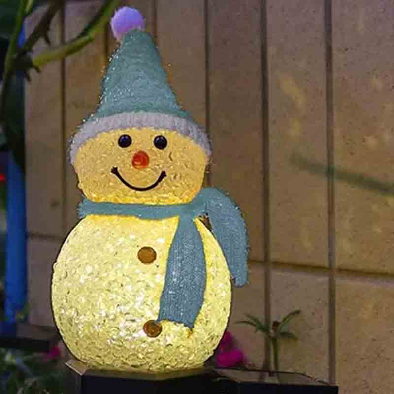Christmas Decorations Light Solar Light Snowman Christmas Outdoor Solar Powered Stakes Lights For Corridor Patio Lawn Decoration
