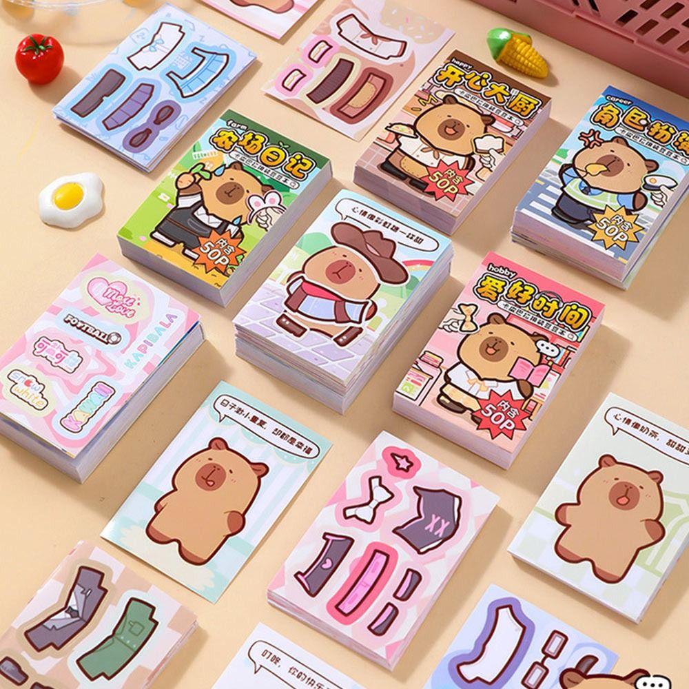 Multicolor Changing Clothes Game Stickers Papper Handbook Stickers Game Decorative Decals  Toy