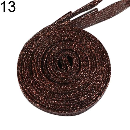110cm Fashion Flat Glitter Colored Shoe Laces Canvas Sneaker Shoelaces String