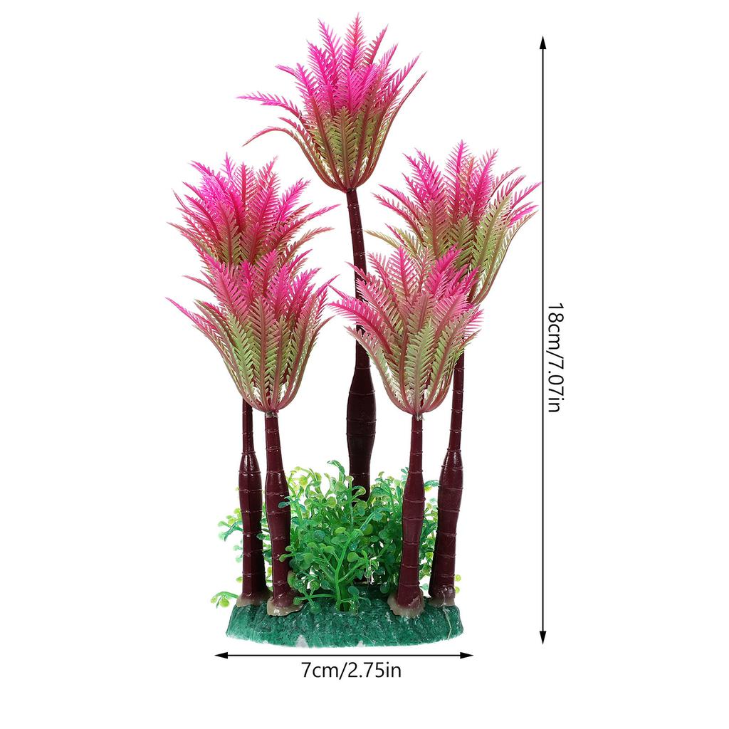 2Pcs Vivid Plastic Aquarium Plants Lifelike Water Grass for Fish Tank Decor Natural Hideout Play Environment Safe Soft Material