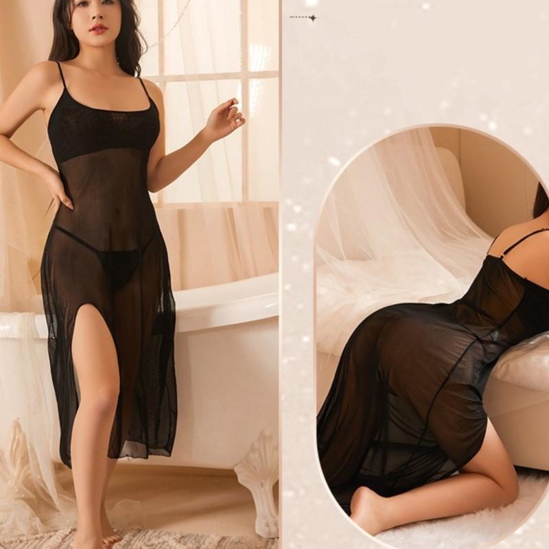 Sexy Lingerie Tight Nightgown Camisole Dress Elegant Woman Dress Long Dress Women Evening Dresses Holiday Party Sex Lingerie Set