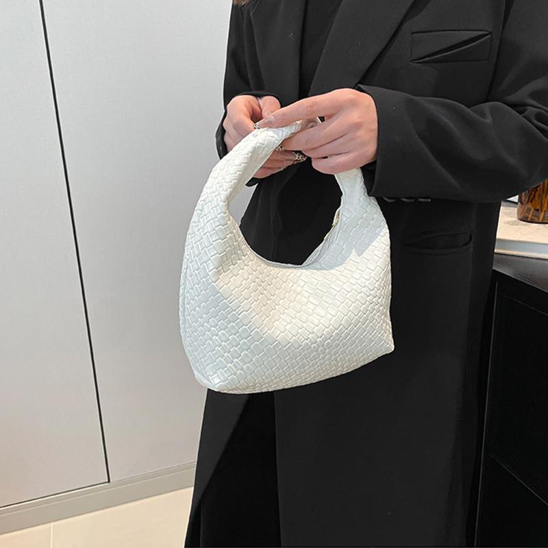 Moda PU Dokuma Çanta Kırmızı Cüzdan Koltuk Altı Çantası Modaya Uygun Hilal Cep Telefonu Cüzdanı ve Kadınlar İçin El Çantaları