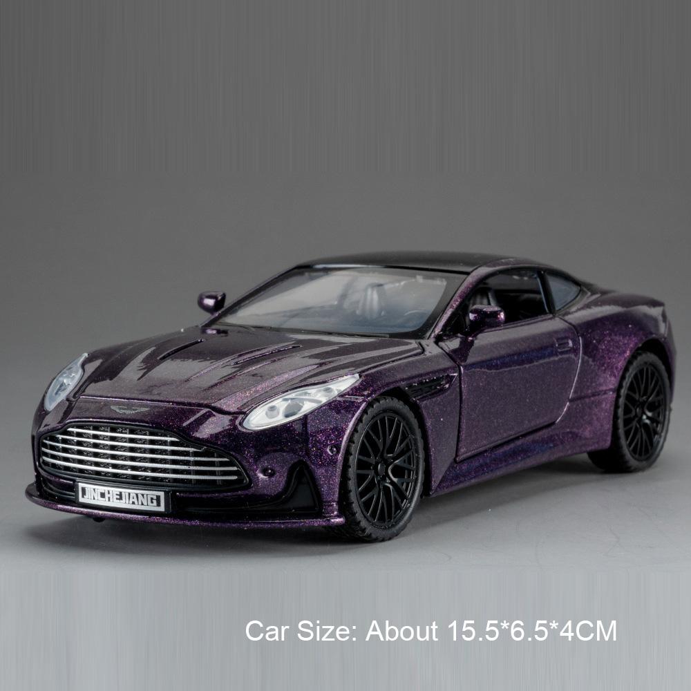 1:32 Valkyrie DB12 Sports Car Toy Models Alloy Diecast Sound Light Supercar Doors Opened Pull Back Toys Kids Gift Collection