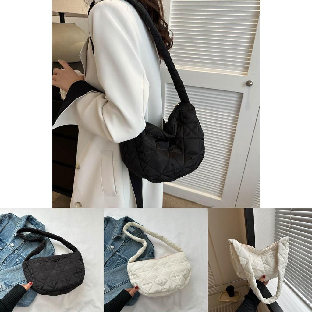 Trendy Black And White Oxford Cloth Tote Bag For Women Stylish Casual Crossbody Bag