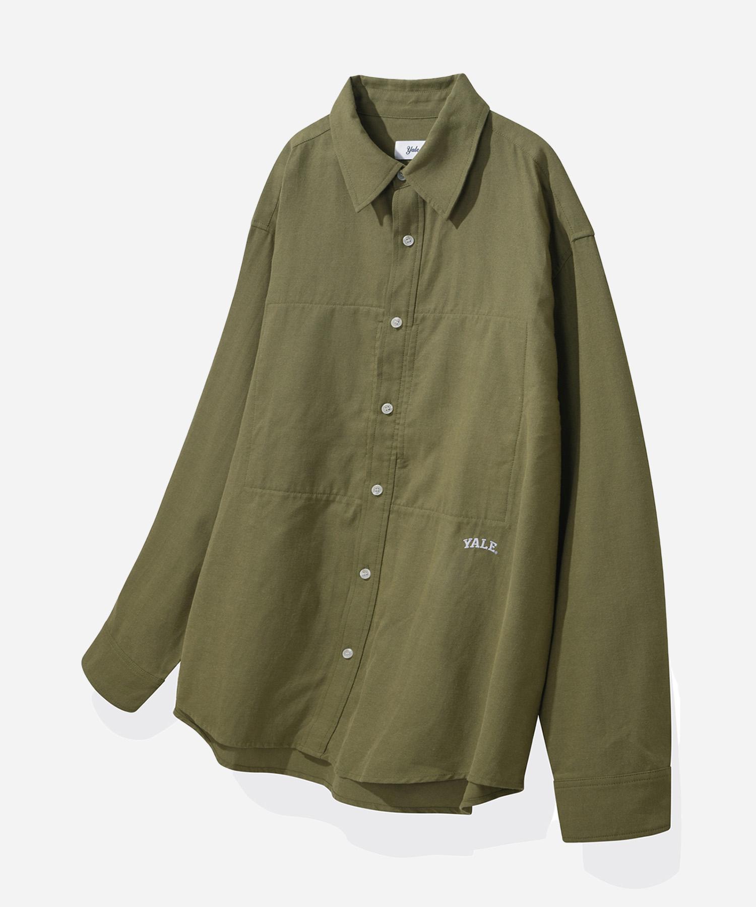 Yale [Onemile Wear] Pocket Small Arch Oxford Shirt Khaki Khaki/S