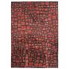 Living Room Rug Woolly Touch Square Patterns Red 133x190