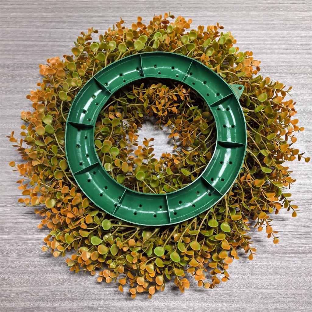 Artificial Fall Wreath for Front Door Autumn Orange Leaf Wreath Farmhouses Indoor Outdoor Window Wall Door Home Decors