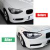 Für 2011-2014 BMW 1er F20 F21 Scheinwerfer-Augenbrauenleiste, Dekorative Aufkleber mit Carbonfaser-Textur, Zubehör zur Außenmodifikation am Auto