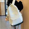 Schulrucksack für Damen, Schlichter einfarbiger Rucksack im japanischen Stil, Große Kapazität, Teenager-Rucksack, Allrounder-Rucksack für Mädchen für Mittel- und Oberschüler