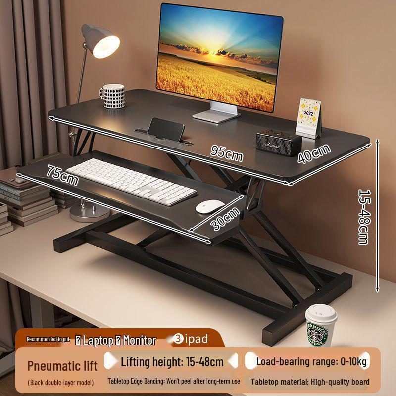 Adjustable Solid Wood Laptop Stand for Desktop and Office Desk