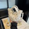 Summer Weaving Beach Bag Solid Color Women's Handbags Casual Crochet Shoulder Bag  Travel