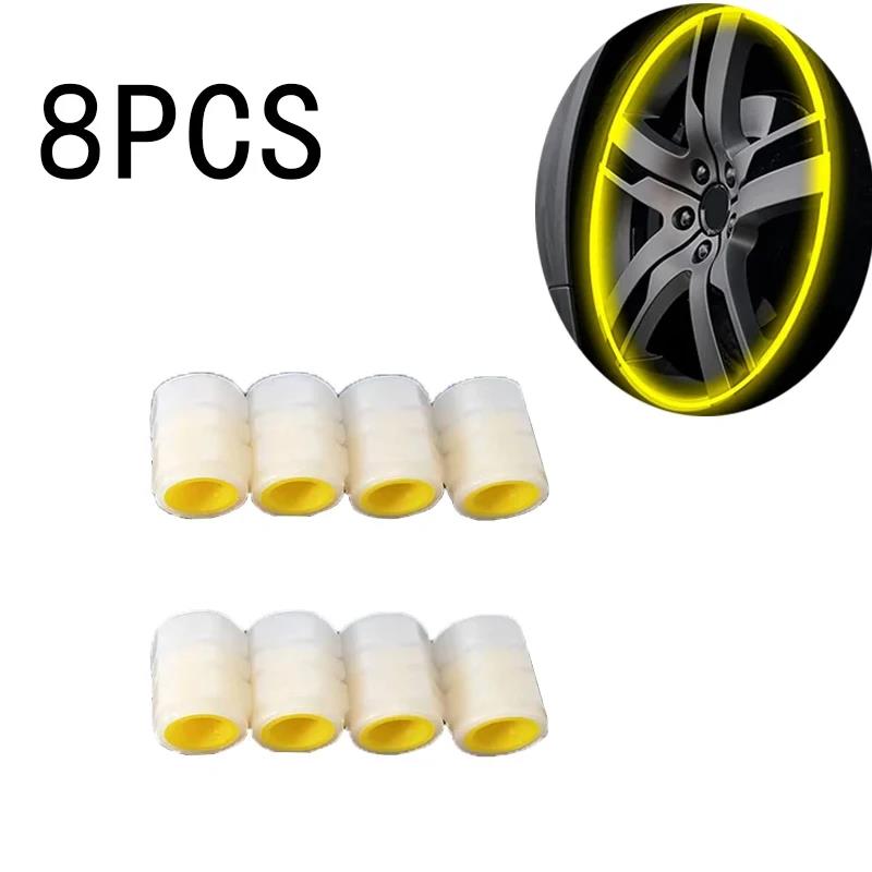 4-20PCS Luminous Car Tire Valve Cap Fluorescent Night Glowing Decor Motorcycle Bike Wheel Nozzle Dustproof Tyre Valve Stem Caps Stem Caps1