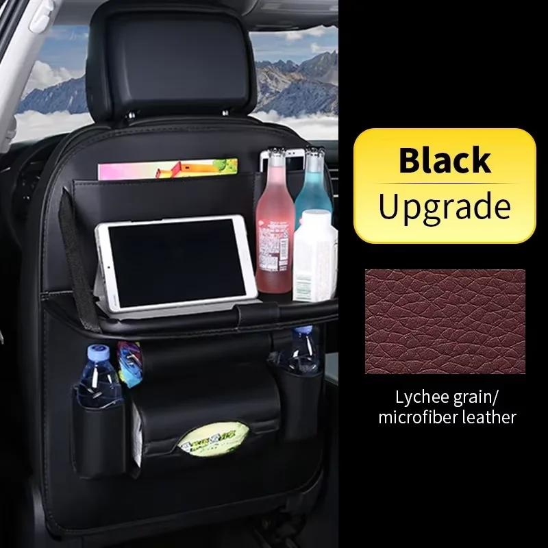 

Car Back Seat Organizer with Foldable Table Tray | Tablet Holder & Tissue Box | Multi-Pocket Storage for Travel