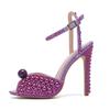Fashion Maogu Women Sandals Fashion High Quality Wedding Shoes Women New Pearls Studs Luxury Peep Toe High Heels Buckle Woman Sandal 43
