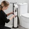 Corrosion Resistant Tissue Dispenser For Bathroom Wall Mount Includes Additional Storage Rod