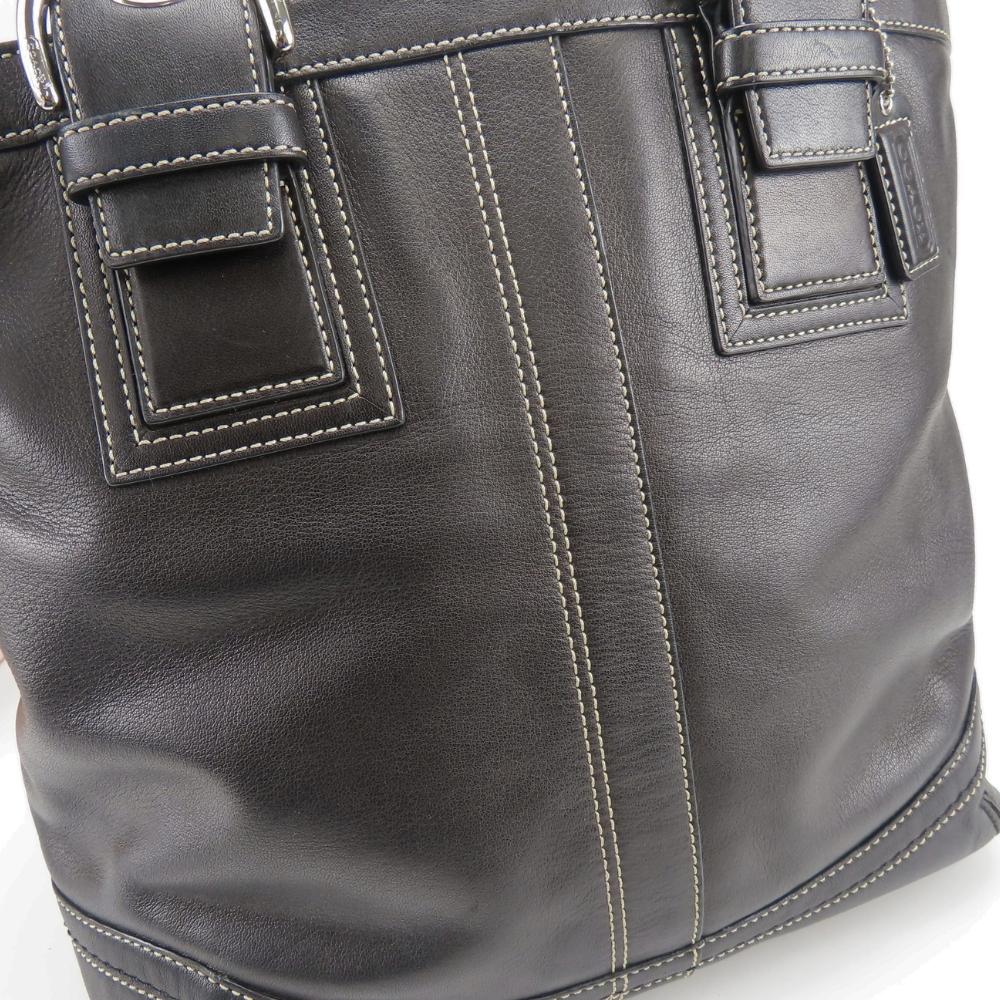 Used COACH Tote Bag F11098 Leather Black