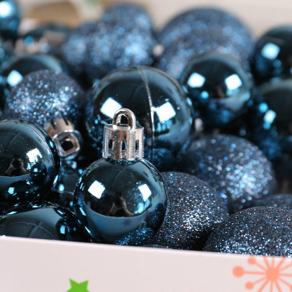 44pcs Shatterproof Christmas Tree Decoration Pendant 3/4/5CM Hanging Ornament  New Year