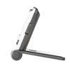 RHYTHM Alarm Clock, Radio-Controlled, Voice Alarm, Travel Clock, Silver, 9.5x7x2.1cm (Closed), 8RZ214SR19