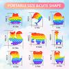 1Pc Rainbow Pop Push Bubblle Fidget Anti Stress Relief Toys For Adult Children Special Needs Sensory Toys Interactive Toys
