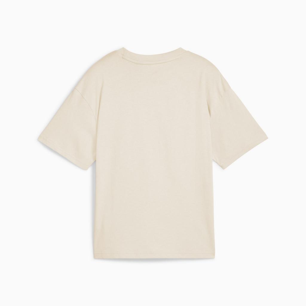 Puma Ess Centered Cat Logo Boxy Beige Girls' T-shirt 68513187 R 176