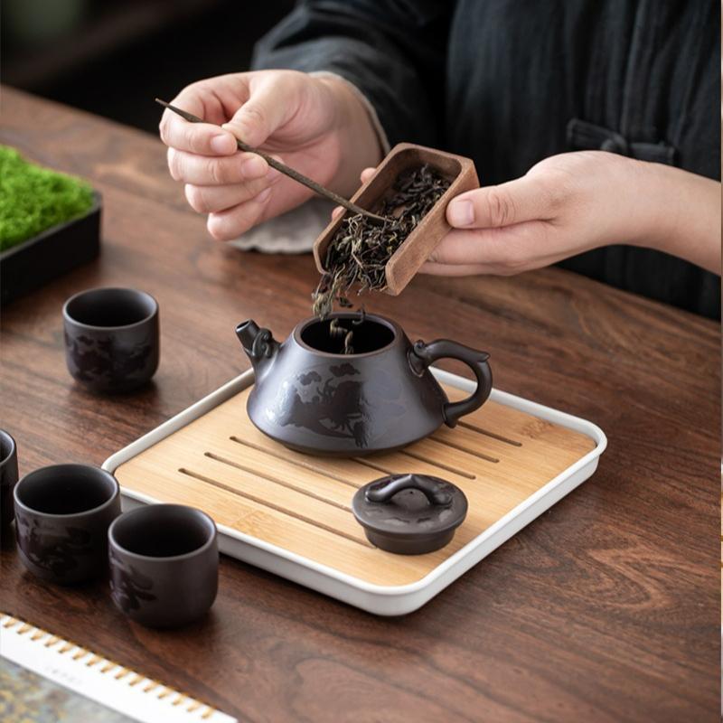 Chinesischer Stil Farbwechselndes Tee-Set Lila Ton Tragbare Teekanne Outdoor Reise Keramik Kung Fu Tee-Set Teetasse Teegeschirr Geschenk