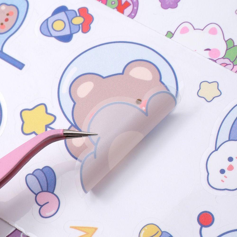 Waterproof Cartoon Stickers Transparent Water Bottle Decor New PVC Stickers  Girls