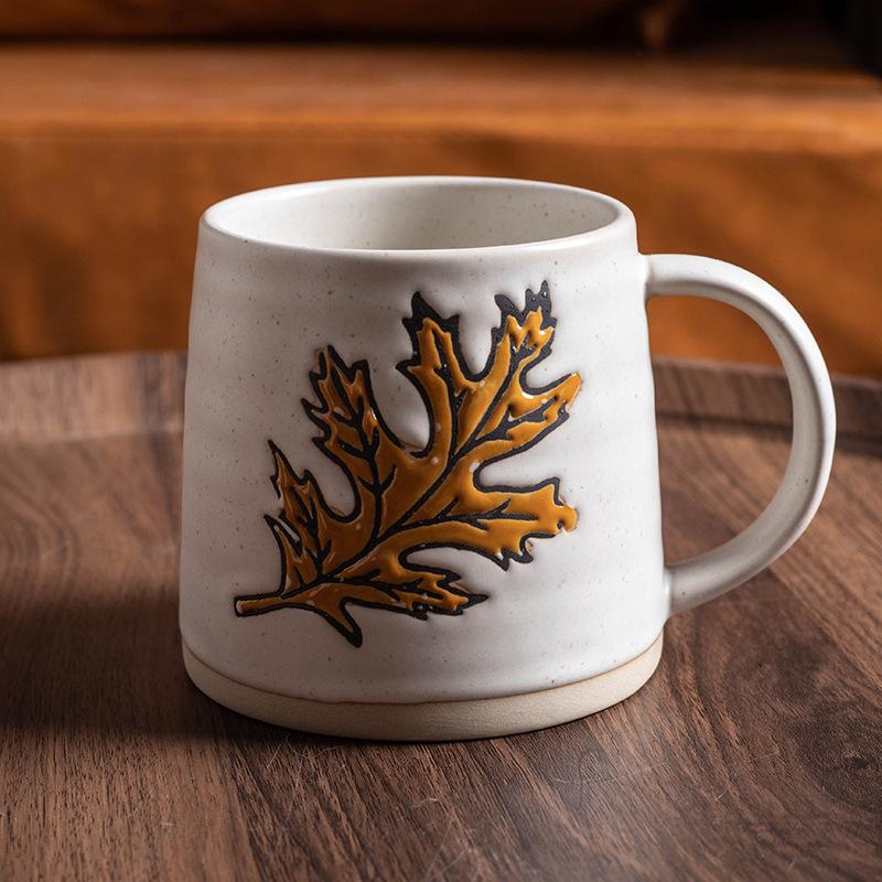 Retro simple ceramic Chinese pastoral breakfast ins wind mug, creative home personalized water cup coffee cup