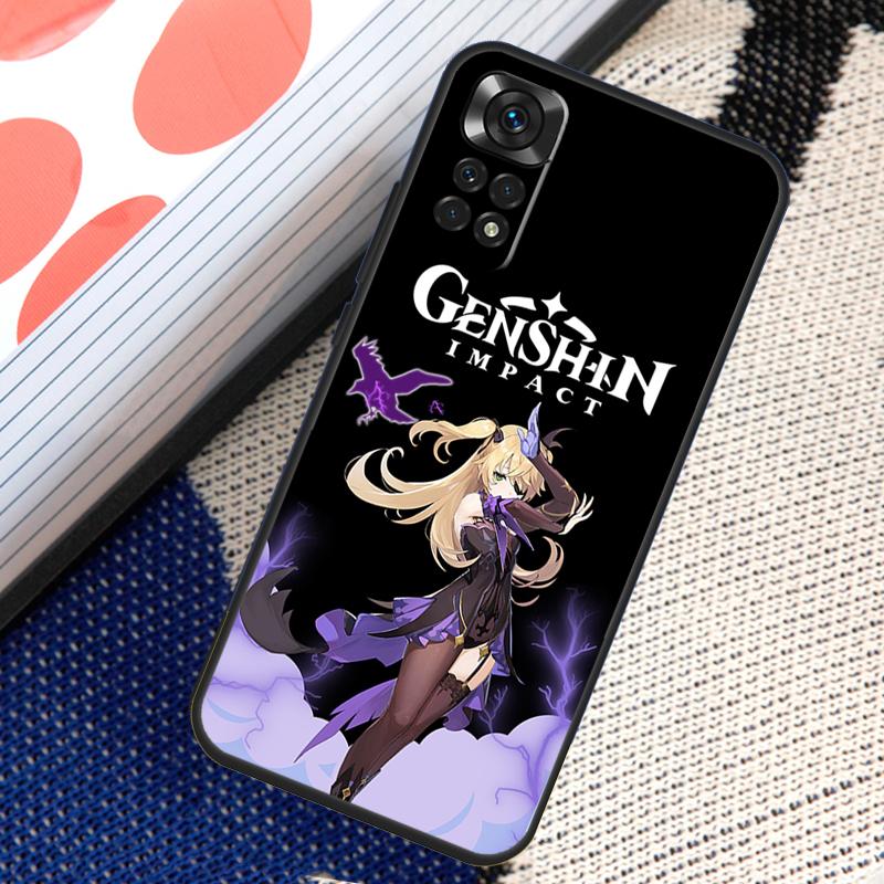 Husă Anime Genshin Impact Fischl pentru Xiaomi Redmi Note 12 11 10 9 8 Pro Note 8T 9S 10S 11S Redmi 10 10C 12C 9C