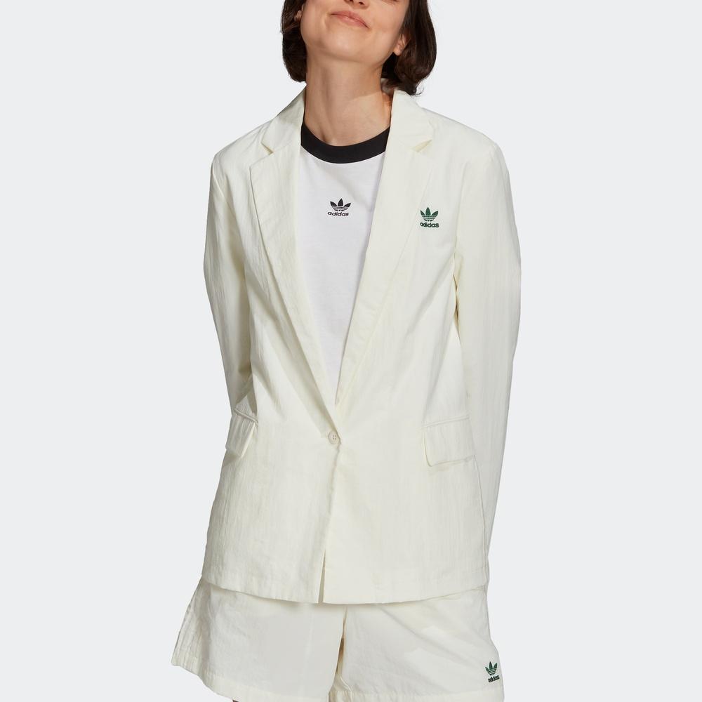 Adidas Originals Blazer Solid Color Casual Suit Jacket Women Jackets Han-Jade-White H56445