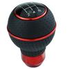 Temzzer 5 Speed Small Gear Knob Sphere Shifter PU Shift Knob Universal for AT/MT Vehicles (Red)