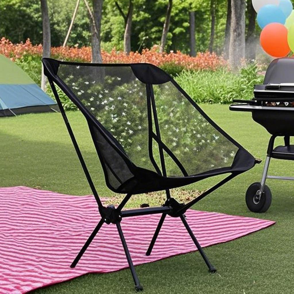 Folding Camping Chair Foldable Backpacking Chair Compact Seat for Outdoor Sports Fishing Beach Hiking Activity Campsite