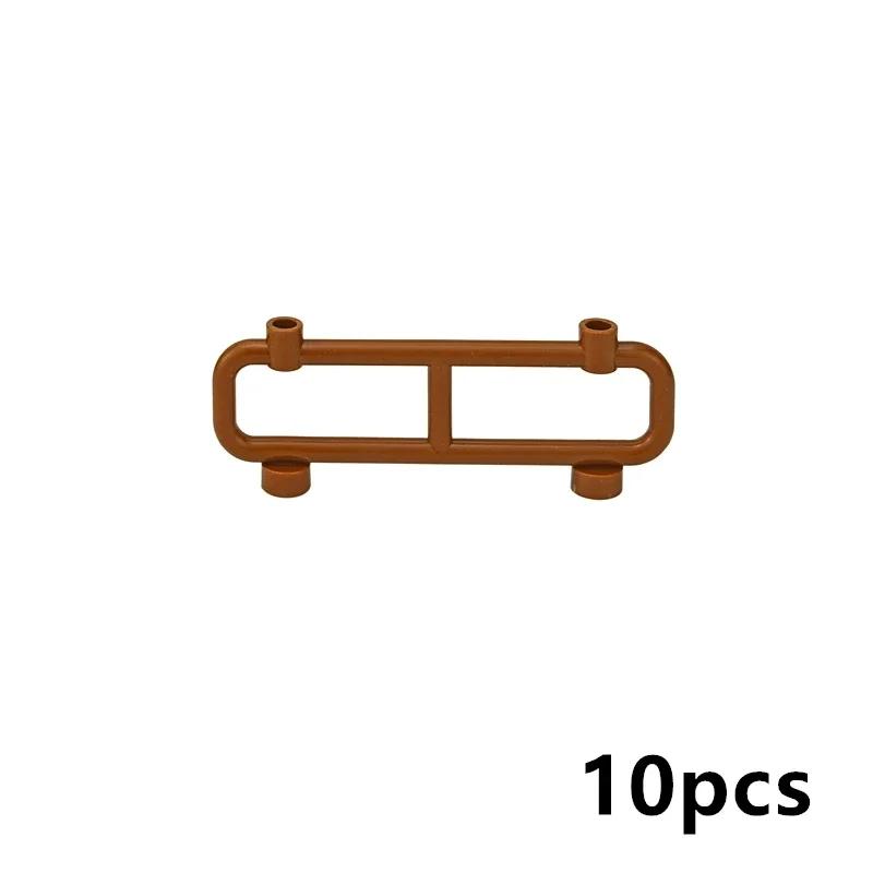 10PCS Brick Playset Technical Parts 1x8x2 Guardrail Fence MOC Fits For With 2486 Toys Playsetss For Children Construction Block Bricks