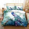 Ensemble de Literie 3D Art Paon Gracieux Simple Twin Double Queen King Cal King Taille Ensemble de Linge de Lit