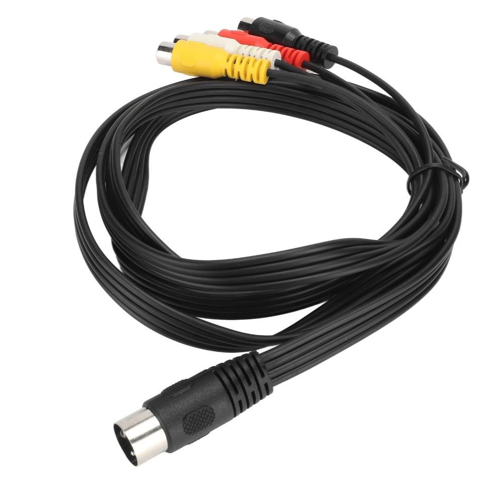 Plug and Play Audio Cable Connector 4.9ft DIN 5 Pin to 4RCA Cord DVD