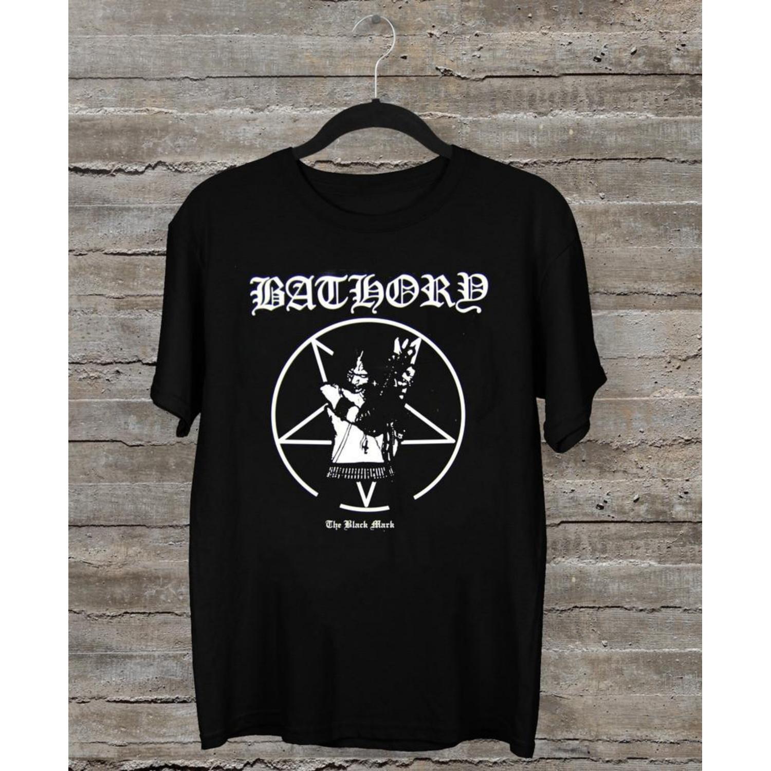 

NEW BATHORY - The Black Mark Black All Size Gift Fan T-Shirt PP382 Unisex T-Shirt S чёрный