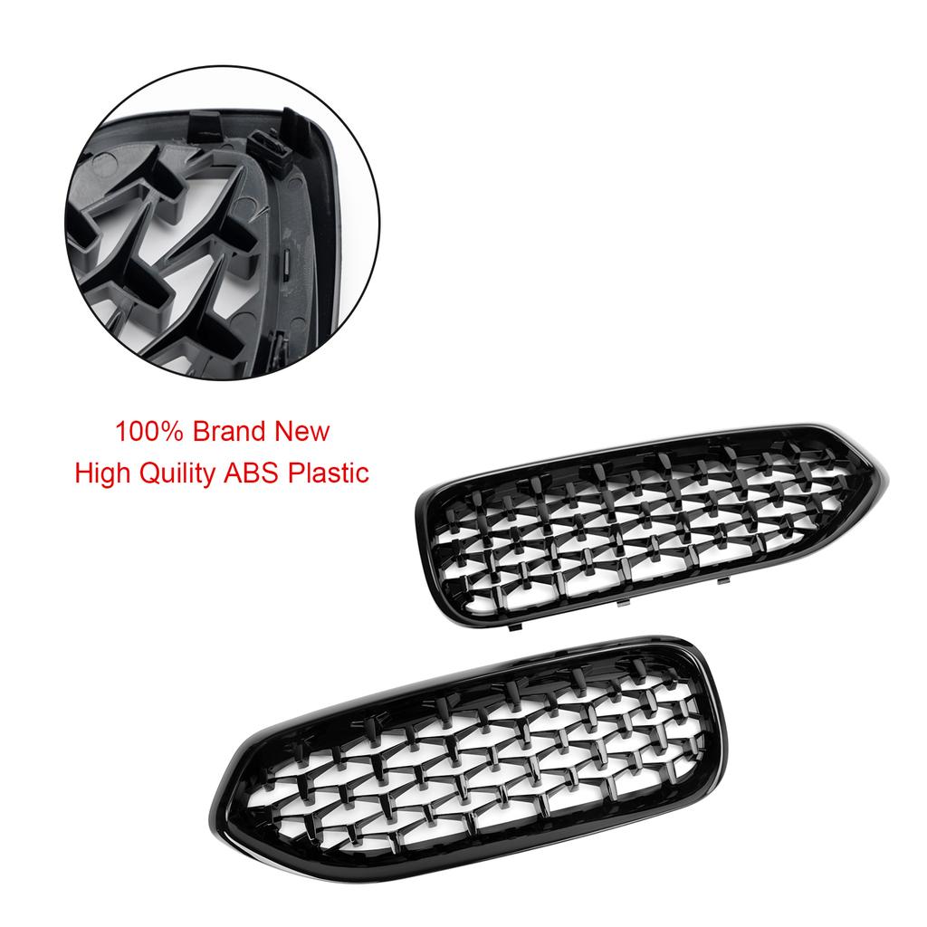 Diamond Style Gloss Black Front Kidney Grill Grille Fit BMW G29 Z4 2019-2024