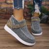 Plus Size Snow Boots for Women 2025 Autumn and Winter New Flat-heeled Low-top Cotton Shoes for Women in Cotton Boots