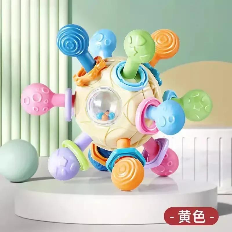 Baby Toy Ball Rattles Soft Ball Toy Newborn Grasping Teethers Hand Bell Sensory Toys Kids Educational Toys for 0-12 Months Baby