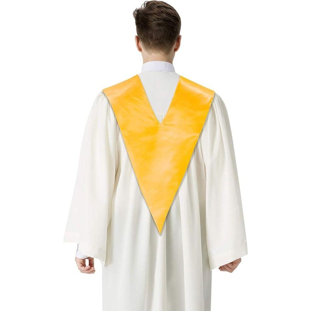 Plain Design V Stole V Shape Graduation Stole Fashion Choir Stole  Unisex
