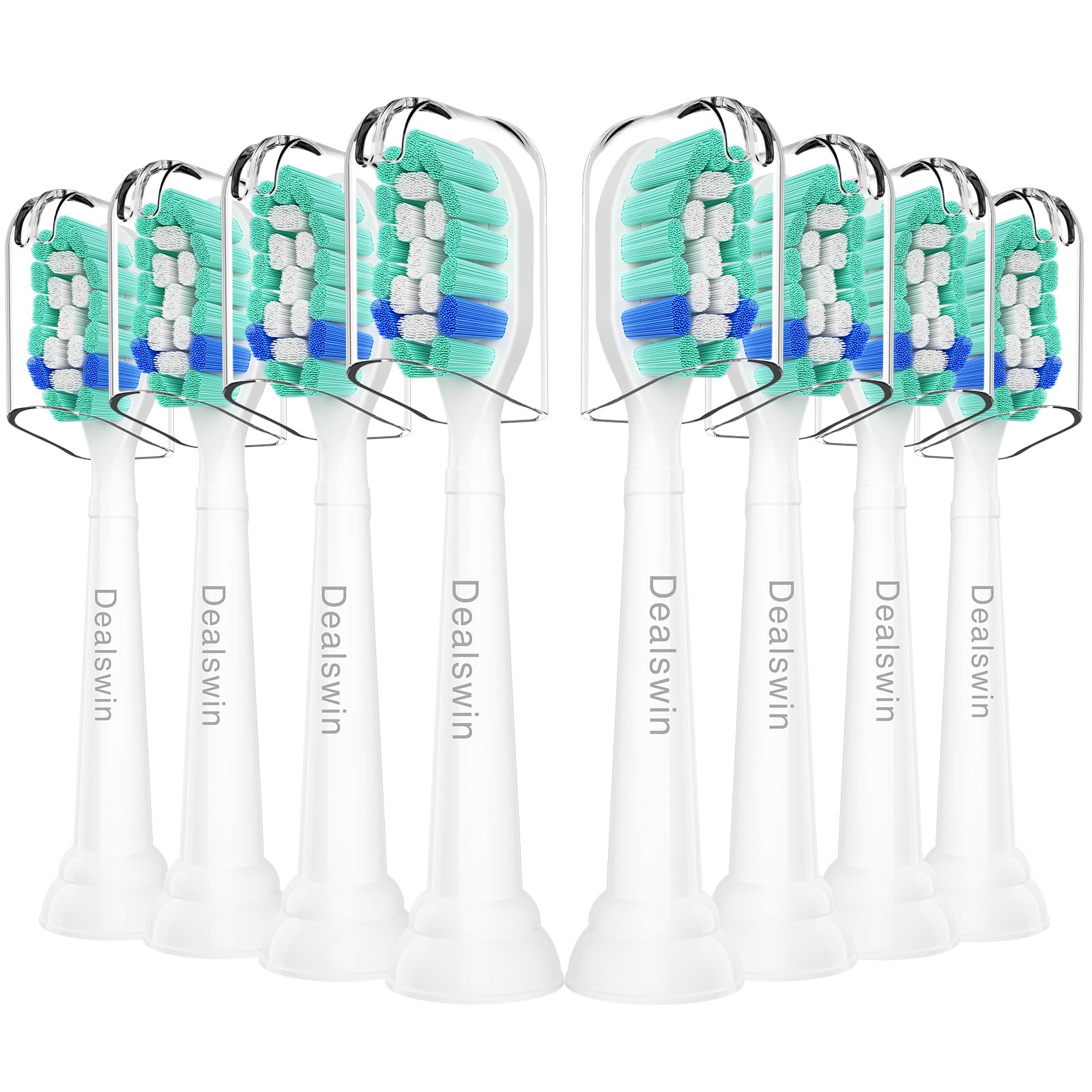 

Набор сменных щеток Evolution Dealswin для Philips Sonicare для обычного удаления зубного налета [Новейшая модель] DiamondClean, Размер,